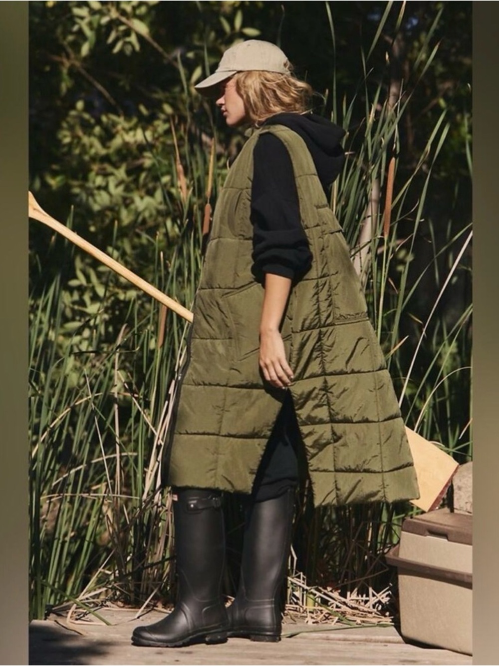 FREE PEOPLE On The Move Green Puffer Vest - Picture 12 of 16